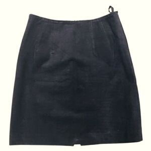 188 West vintage 90's black suede skirt
